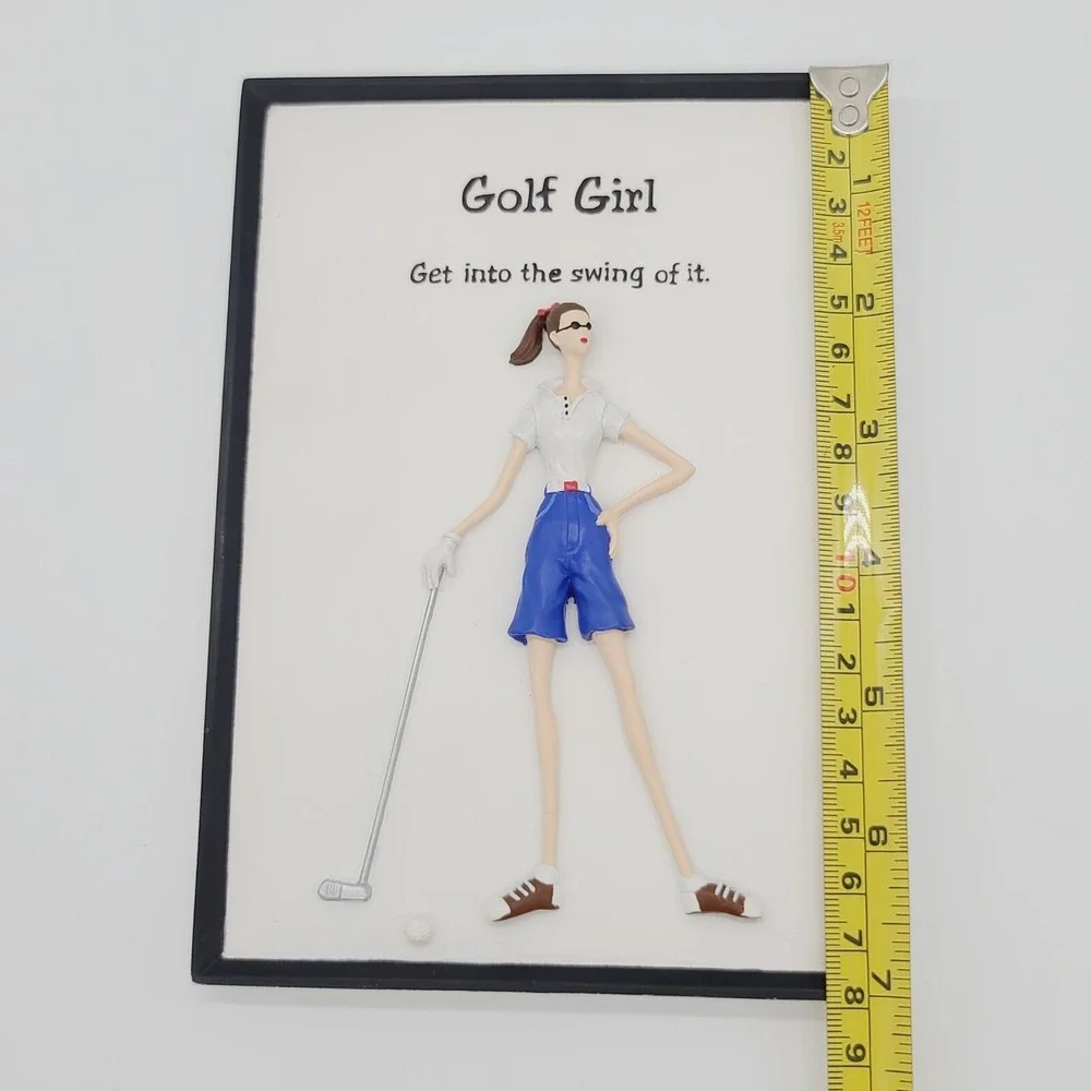 GOLF GIRL Get Into The Swing Of It Hanging Plaque Wall Decor Female Golfer Gift